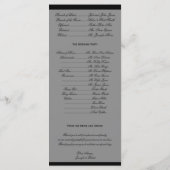 クリスマスツリースノーフレークスレッド結婚式 プログラム (裏面)