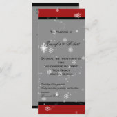 クリスマスツリースノーフレークスレッド結婚式 プログラム (正面/裏面)