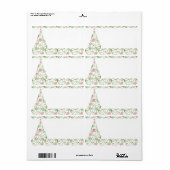 クリスマスツリースノーフレーク旋回クリスマスプレゼントラベル ラベル (フルシート)