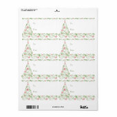 クリスマスツリースノーフレーク旋回クリスマスプレゼントラベル ラベル (フルシート)