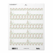 クリスマスツリースノーフレーク旋回クリスマスプレゼントラベル ラベル (フルシート)