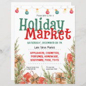 クリスマスツリースノーホリデーマーケット招待状 (正面/裏面)