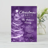 クリスマスツリースパープルクリスマスパーティー 招待状 (スタンド正面)