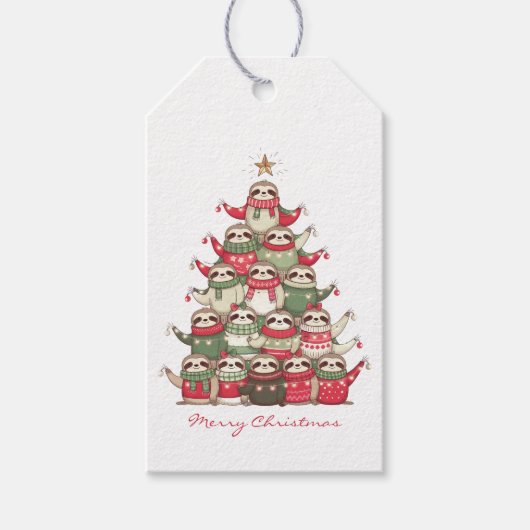 クリスマスツリースロスギフトラベル ギフトタグ (正面)
