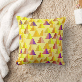 クリスマスツリーズイエロー装飾用クッション クッション