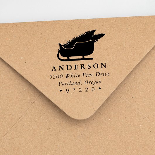 クリスマスツリーズインスイー差出人住所 セルフインキングスタンプ