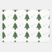 クリスマスツリーズウィンターインディアサンタ雪 ラッピングペーパーシート (正面2)