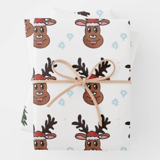 クリスマスツリーズウィンターインディアサンタ雪 ラッピングペーパーシート (インサイチュ)