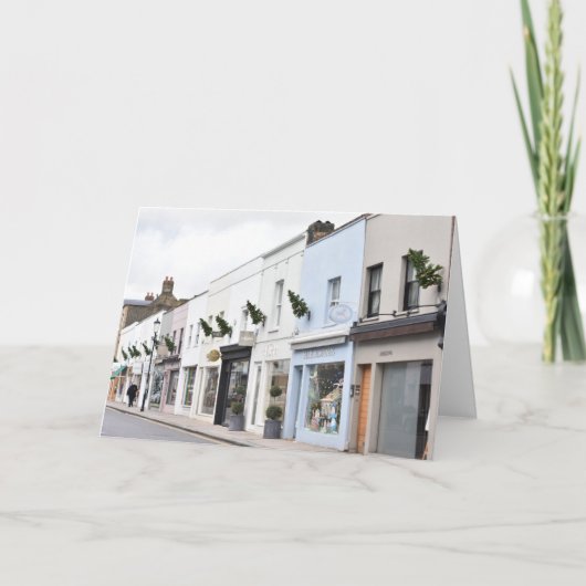 クリスマスツリーズウォルトン通りチェルシーロンドンUK カード (正面)