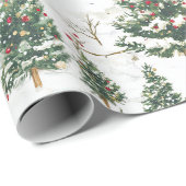 クリスマスツリーズオールドレッドトラック ラッピングペーパー (ロールコーナー)