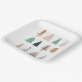 クリスマスツリーズガーリーコラージュ ペーパープレート (傾斜あり)