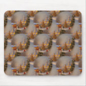 クリスマスツリーズクアインヴィレッジスノーグローブパターン マウスパッド (正面)