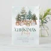 クリスマスツリーズクリスマスパーティの招待状 招待状 (スタンド正面)