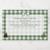 クリスマスツリーズグリーンジンガムベーキングミックス フードラベル (シングルラベル)