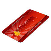 クリスマスツリーズシェードイエローレッドホリデーフレキシブル マグネット (左側)