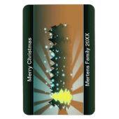 クリスマスツリーズシェードオブイエローグリーンフレキシブル マグネット (縦)