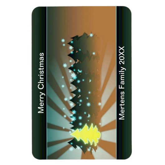 クリスマスツリーズシェードオブイエローグリーンフレキシブル マグネット (縦)