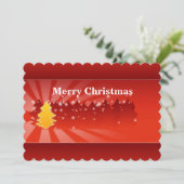クリスマスツリーズシェードオブレッドフラットカード シーズンカード (スタンド正面)
