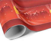 クリスマスツリーズシェードオブレッドラッピング紙 ラッピングペーパー (ロールコーナー)