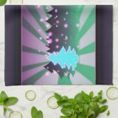 クリスマスツリーズシェード・オブ・グリーン キッチンタオル (折り畳み)