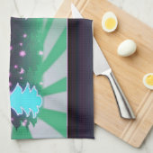 クリスマスツリーズシェード・オブ・グリーン キッチンタオル (四つ折り)