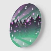 クリスマスツリーズシェード・オブ・グリーン ラージ壁時計 (傾斜)