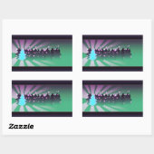 クリスマスツリーズシェード・オブ・グリーン 長方形シール (シート)