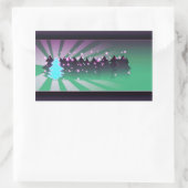 クリスマスツリーズシェード・オブ・グリーン 長方形シール (バッグ)