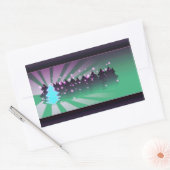 クリスマスツリーズシェード・オブ・グリーン 長方形シール (封筒)