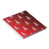 クリスマスツリーズシルバー（赤） ノートパッド (アングル)