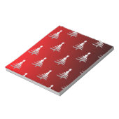 クリスマスツリーズシルバー（赤） ノートパッド (回転)