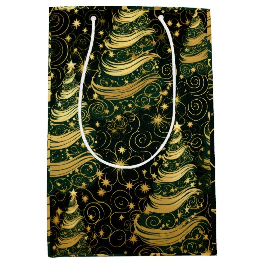 クリスマスツリーズススワルズ抱き枕 ミディアムペーパーバッグ (正面)