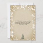 クリスマスツリーズスノーフレークスバーラップクリスマスパーティー 招待状 (裏面)