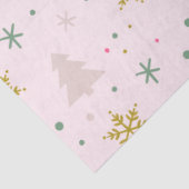 クリスマスツリーズスノーフレークスピンク金ゴールドクリスマス 薄葉紙 (詳細)