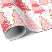 クリスマスツリーズスノーフレーク水玉模様クリスマス ラッピングペーパー (ロールコーナー)