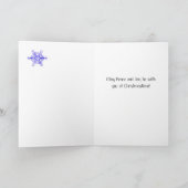 クリスマスツリーズスノーフレーク破れた紙レースカード シーズンカード (内部)