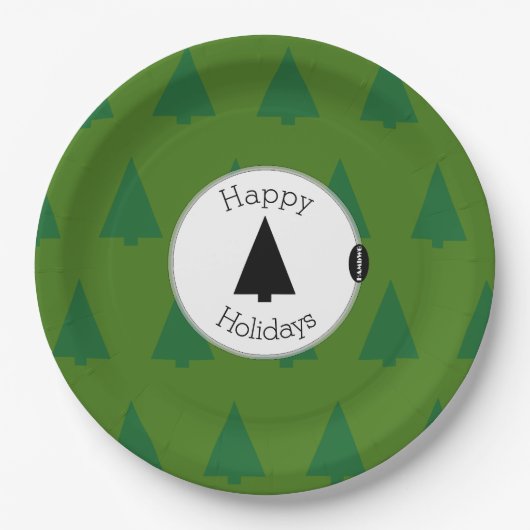 クリスマスツリーズディナープレートHAMbyWG ペーパープレート (正面)