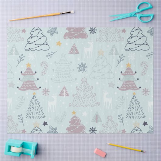 クリスマスツリーズトナディアキャンディーキャンセクリスマス 薄葉紙 (クラフト)