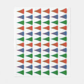 クリスマスツリーズトリカラー フリースブランケット (正面)