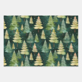 クリスマスツリーズナイトフォレスト ラッピングペーパーシート (正面2)