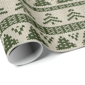 クリスマスツリーズニットセータールック紙 ラッピングペーパー (ロールコーナー)