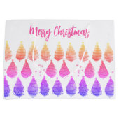 クリスマスツリーズピンク ラージペーパーバッグ (正面)