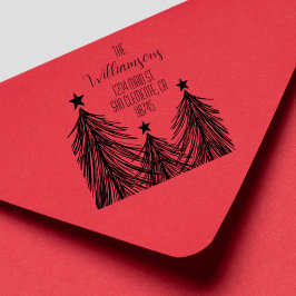 クリスマスツリーズファミリー差出人住所 ラバースタンプ