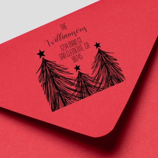 クリスマスツリーズファミリー差出人住所 ラバースタンプ