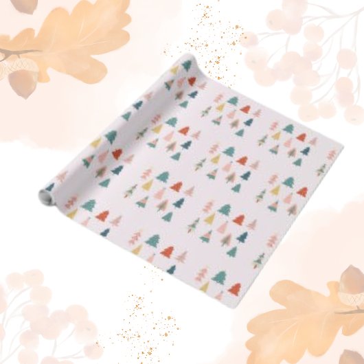 クリスマスツリーズフォレストのミニマリストの出現 ラッピングペーパー