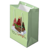 クリスマスツリーズホリデーシーズン ミディアムペーパーバッグ (正面アングル)