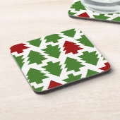 クリスマスツリーズホリデーパターン コースター (左側)