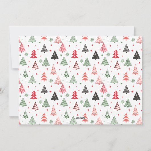 クリスマスツリーズホリデーフォトカード シーズンカード (裏面)