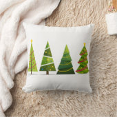 クリスマスツリーズモダンホリデー クッション (ブランケット)