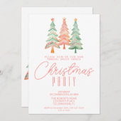 クリスマスツリーズレッドパーティー 招待状 (正面/裏面)